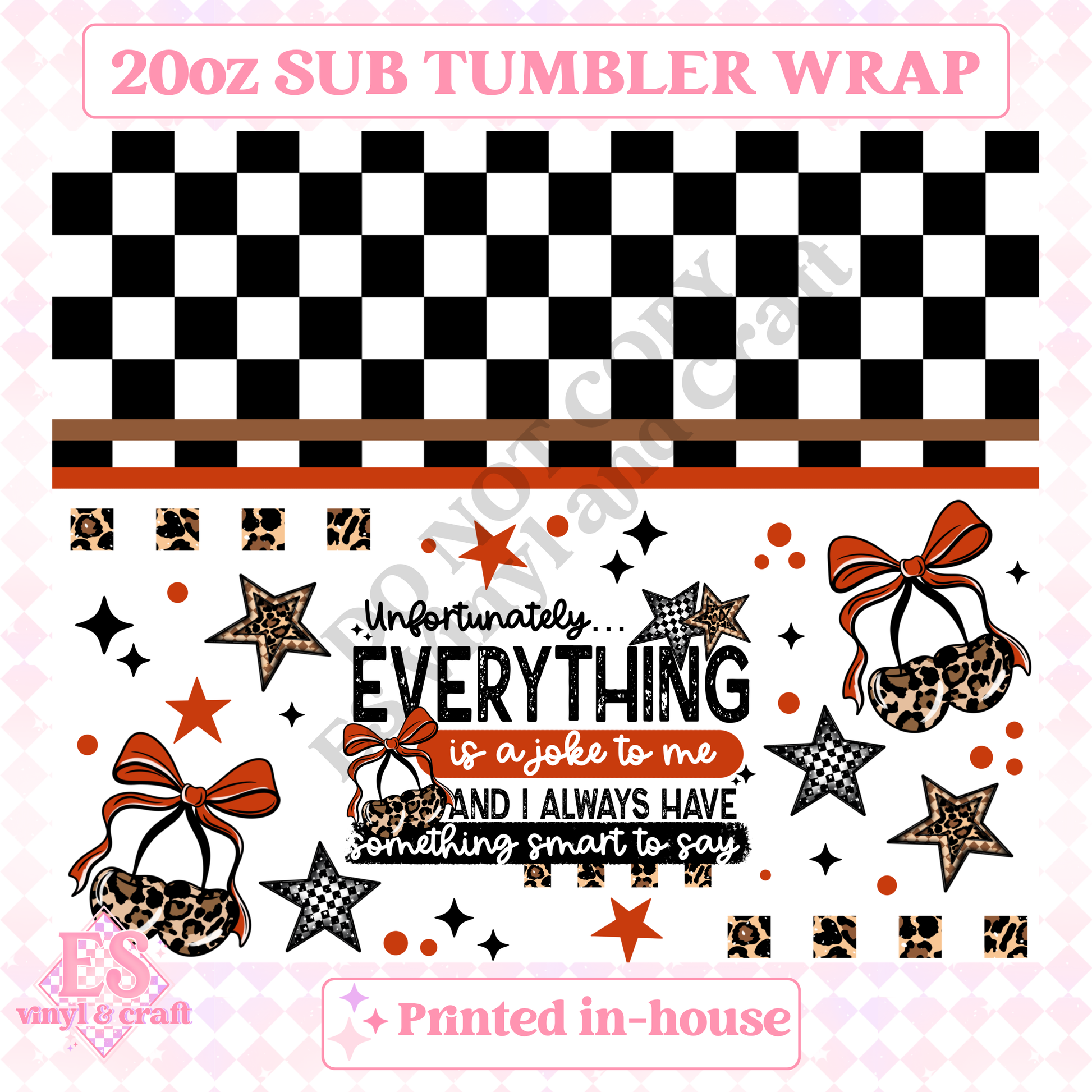Everything is a Joke - Full 20oz Tumbler Sublimation Print image 1