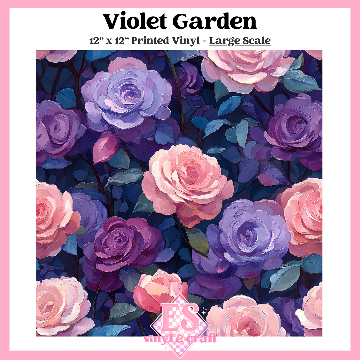 Violet Garden - Small or Large Scale Options - 12" x 12" Sheet image 2