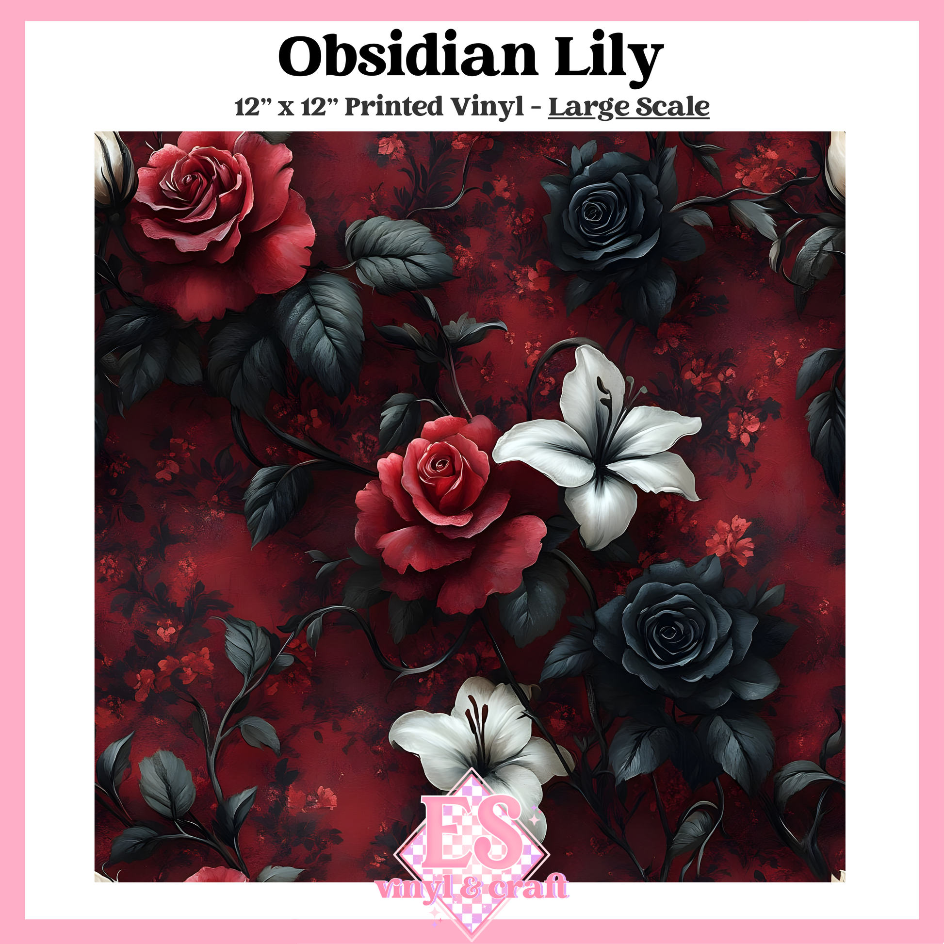 Obsidian Lily - Small or Large Scale Options - 12" x 12" Sheet image 2