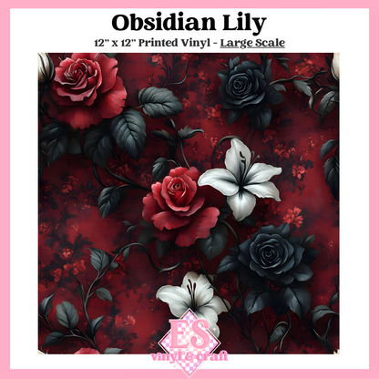 Obsidian Lily - Small or Large Scale Options - 12" x 12" Sheet image 2