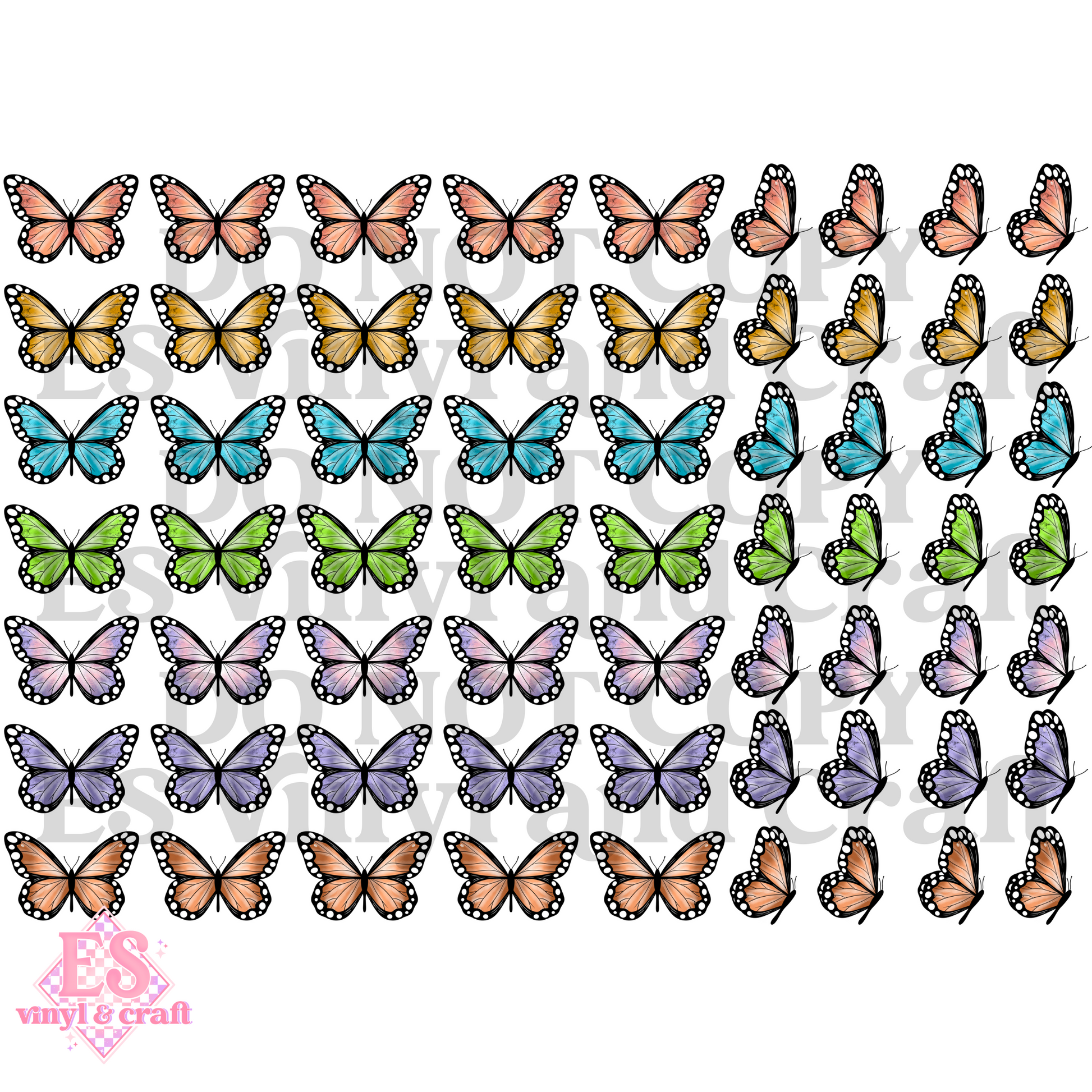 Flutterby - UVDTF (A4 Sheet) 210mm x 300mm image 1
