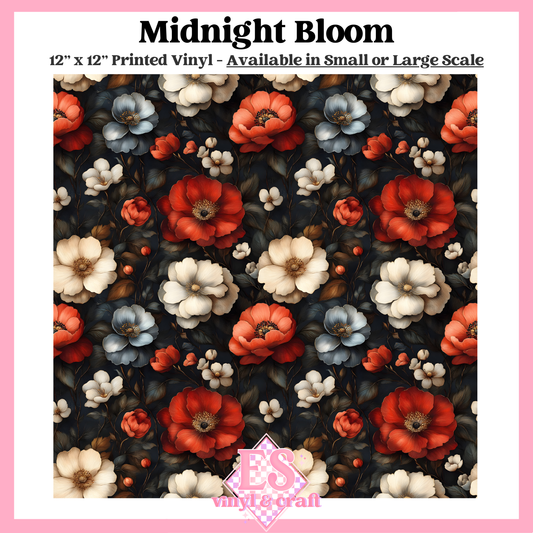 Midnight Bloom - Small or Large Scale Options - 12" x 12" Sheet image 0