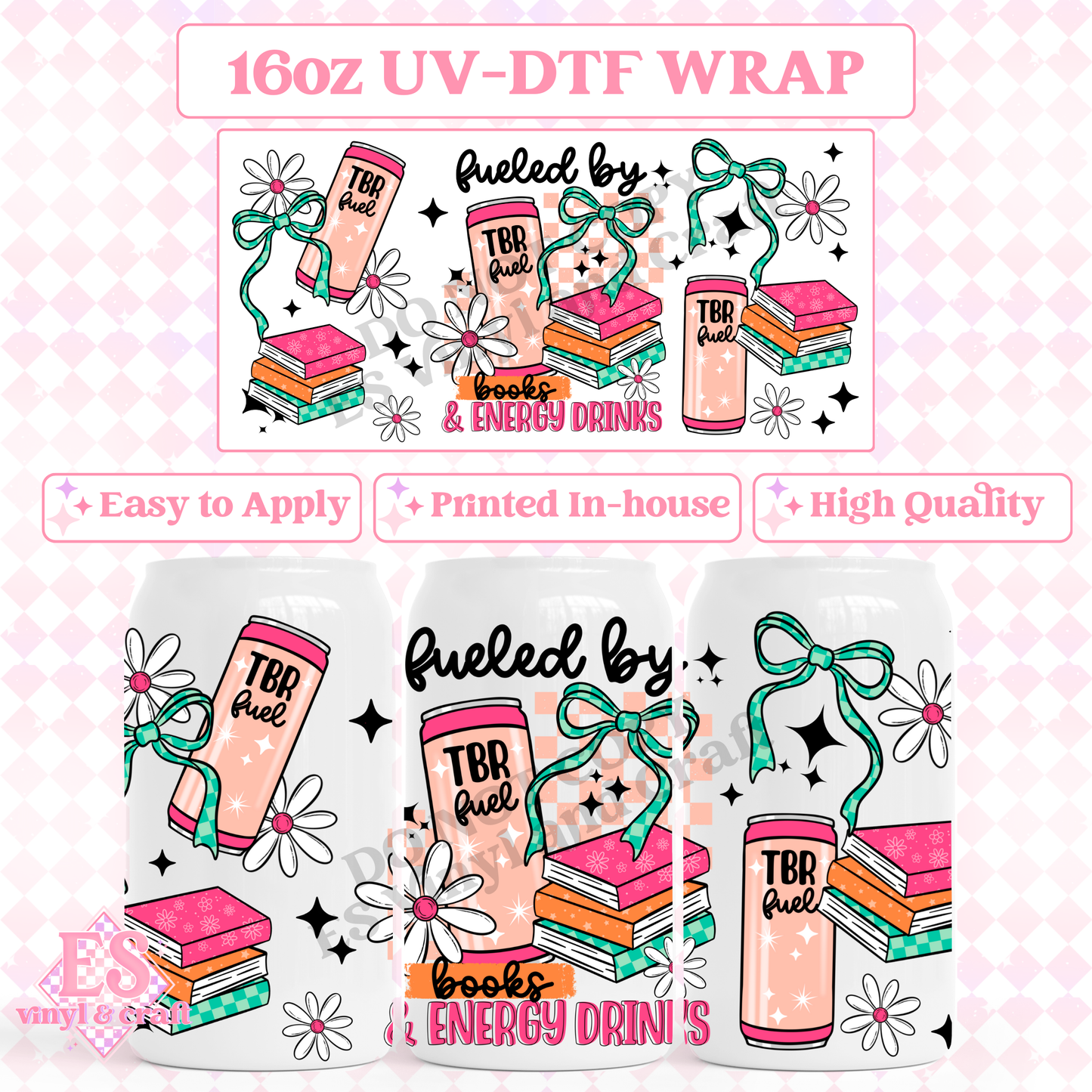 TBR Fuel - 16oz Beer Can / Libbey UV-DTF Transfer image 0