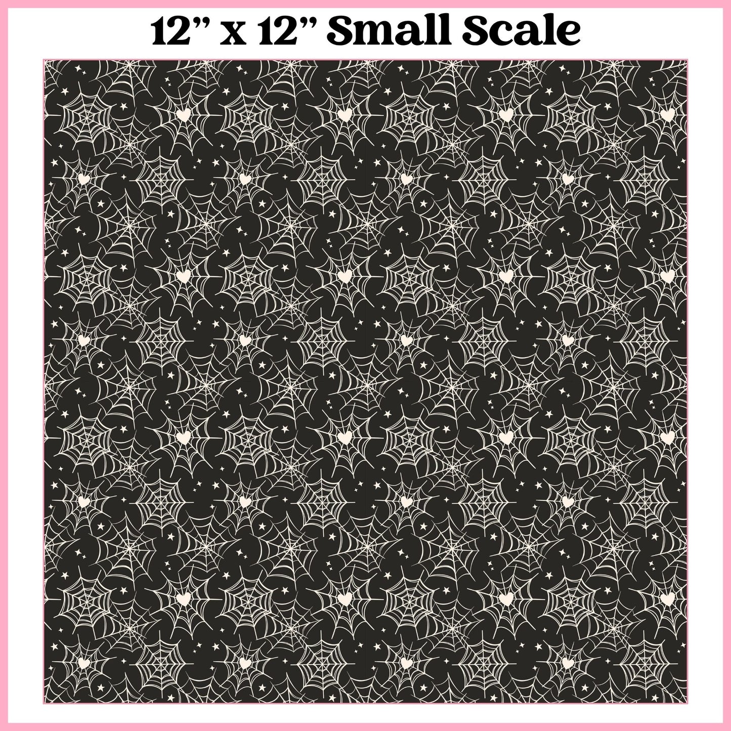 Cream on Grey Webs - 12"x12" Printed Self Adhesive Vinyl