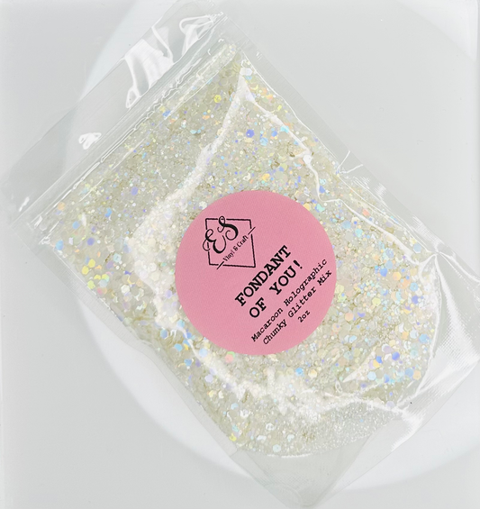 Fondant of You! - Macaroon Holographic Chunky Glitter Mix image 0