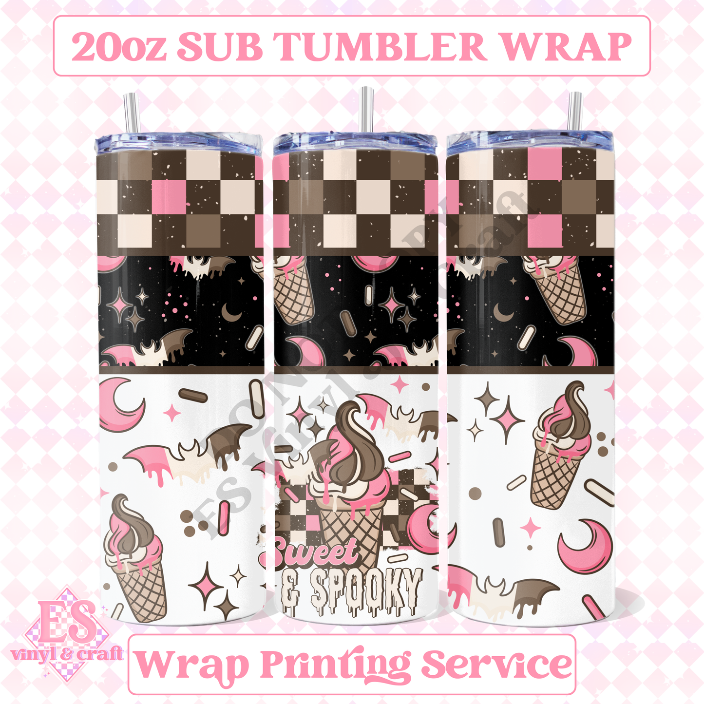 Sweet and Spooky - Full 20oz Tumbler Sublimation Print image 0