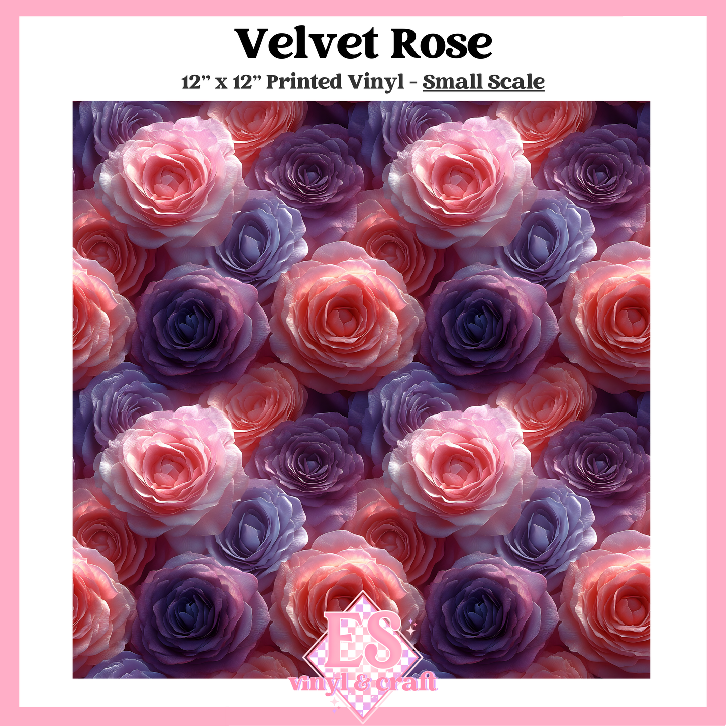 Velvet Rose - Small or Large Scale Options - 12" x 12" Sheet image 1