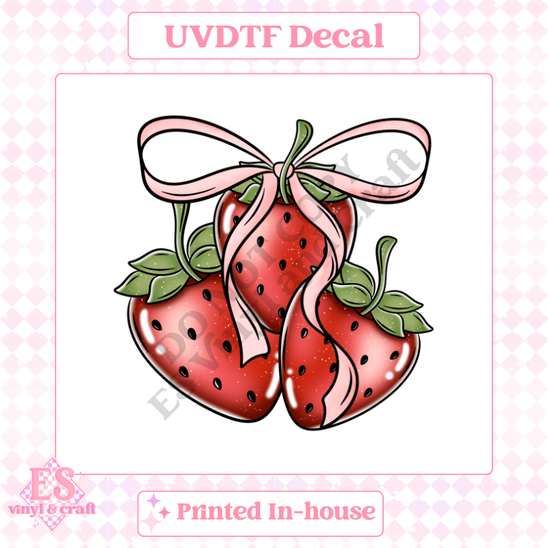 Strawberries - UV-DTF Decal Transfer image 0