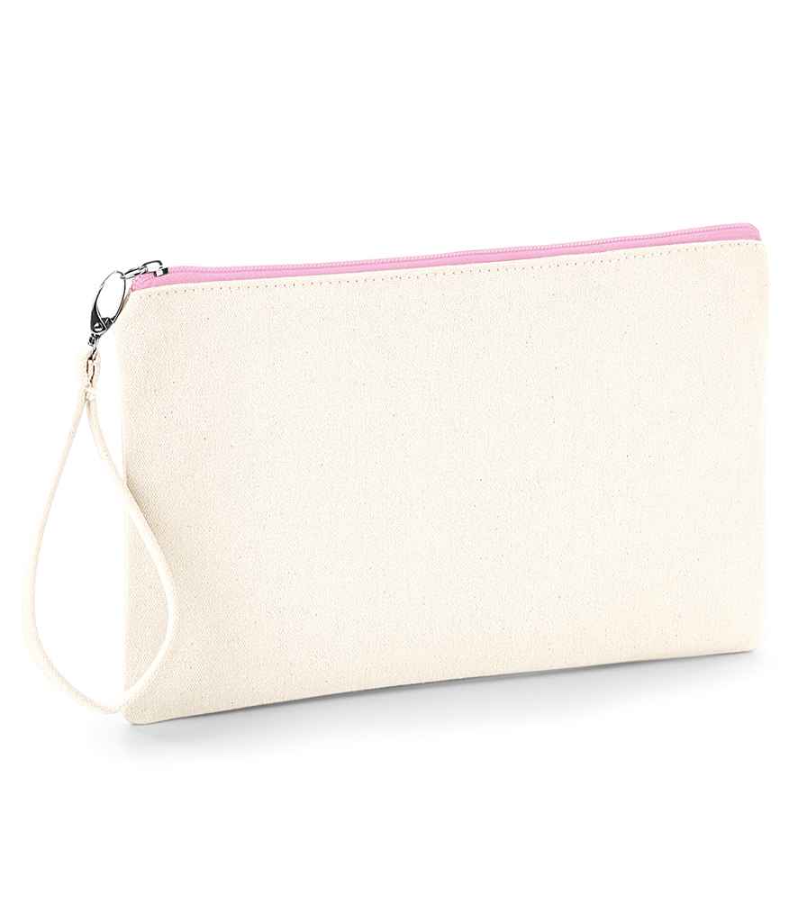 Westford Mill Canvas Wristlet Pouch Natural / Pink image 0