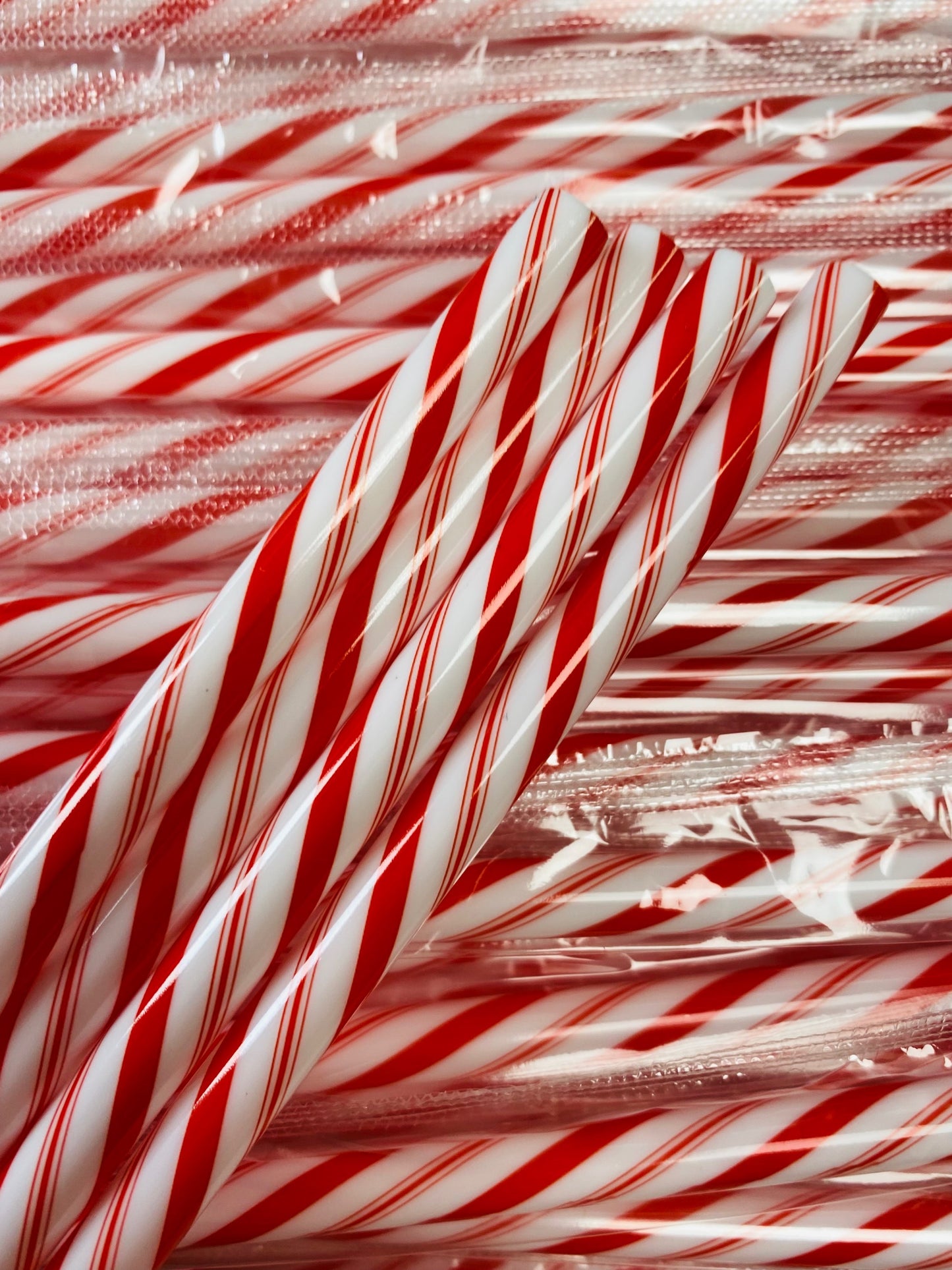 Candy Cane White Straw image 0