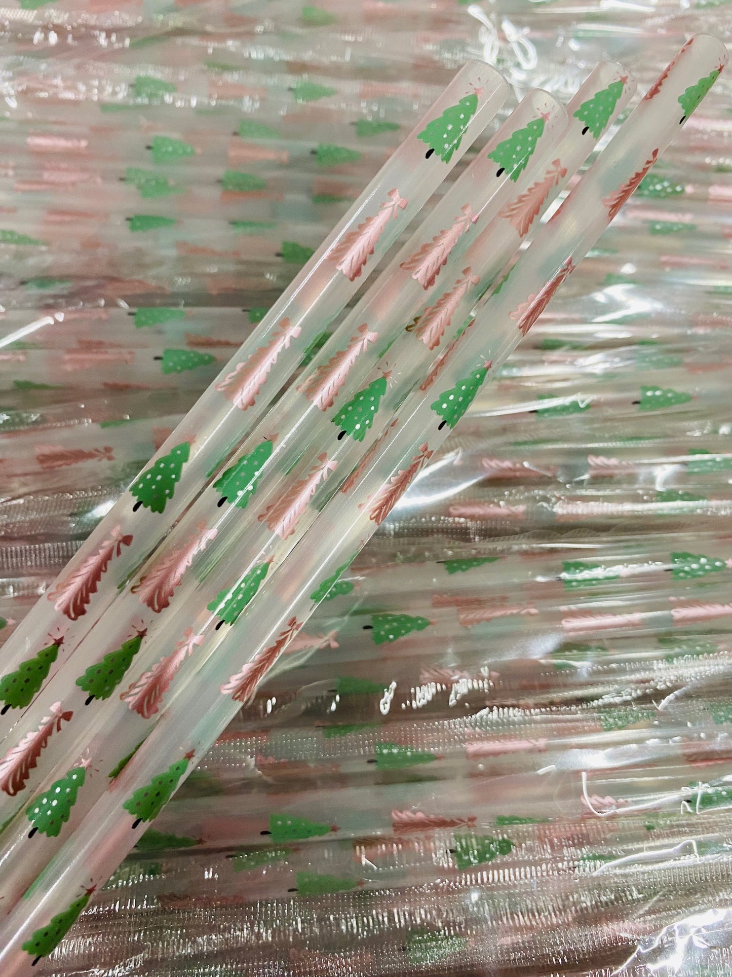 Christmas Straws for Stanley (40oz) Tumblers - Christmas Trees image 1