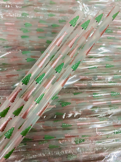 Christmas Straws for Stanley (40oz) Tumblers - Christmas Trees image 1
