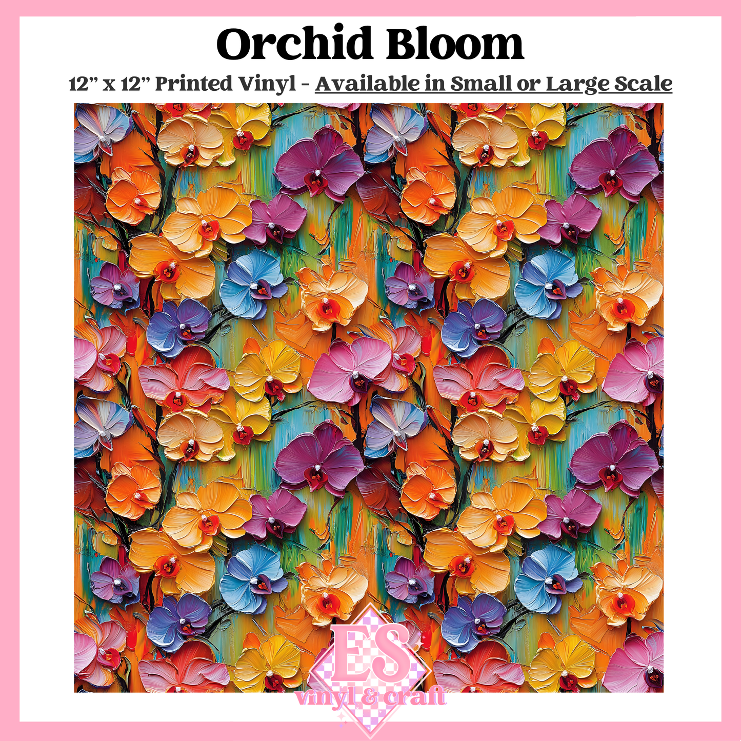 Orchid Bloom - Small or Large Scale Options - 12" x 12" Sheet image 0