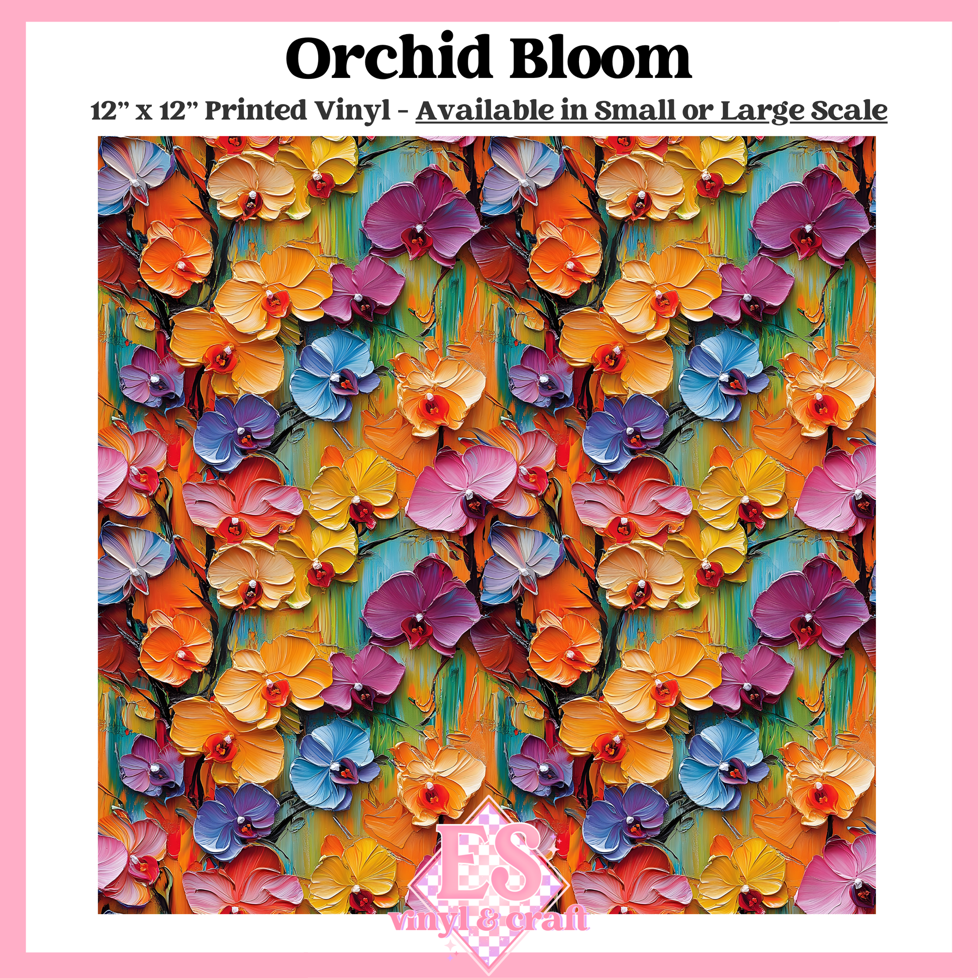 Orchid Bloom - Small or Large Scale Options - 12" x 12" Sheet image 0