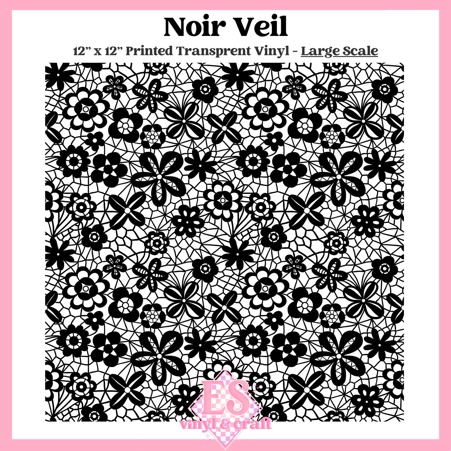 Noir Veil Transparent - Small or Large Scale Options - 12" x 12" Sheet image 2