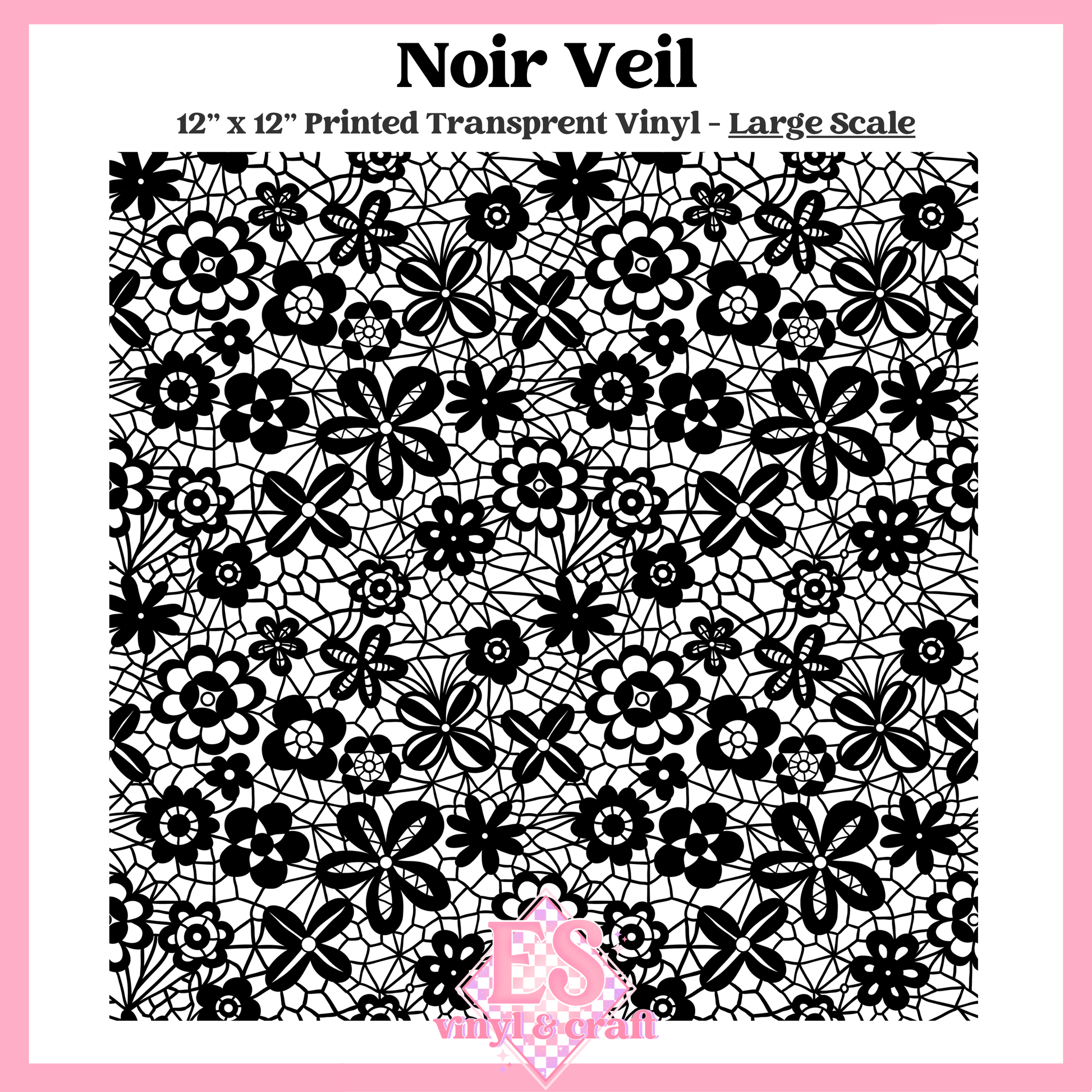 Noir Veil Transparent - Small or Large Scale Options - 12" x 12" Sheet image 2