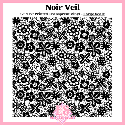 Noir Veil Transparent - Small or Large Scale Options - 12" x 12" Sheet image 2