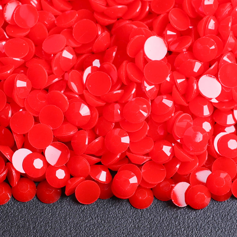 Red - Jelly Solid Rhinestones (3mm, 4mm & 5mm) image 0
