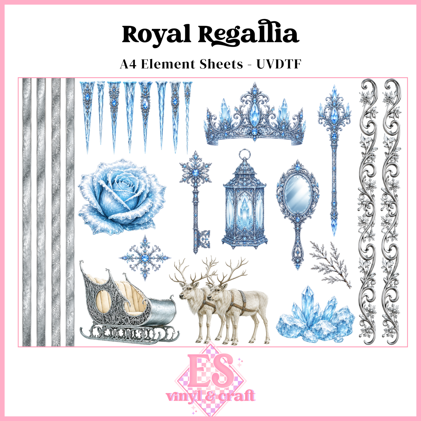 Royal Regalia - UVDTF Element Sheet (A4 Sheet)