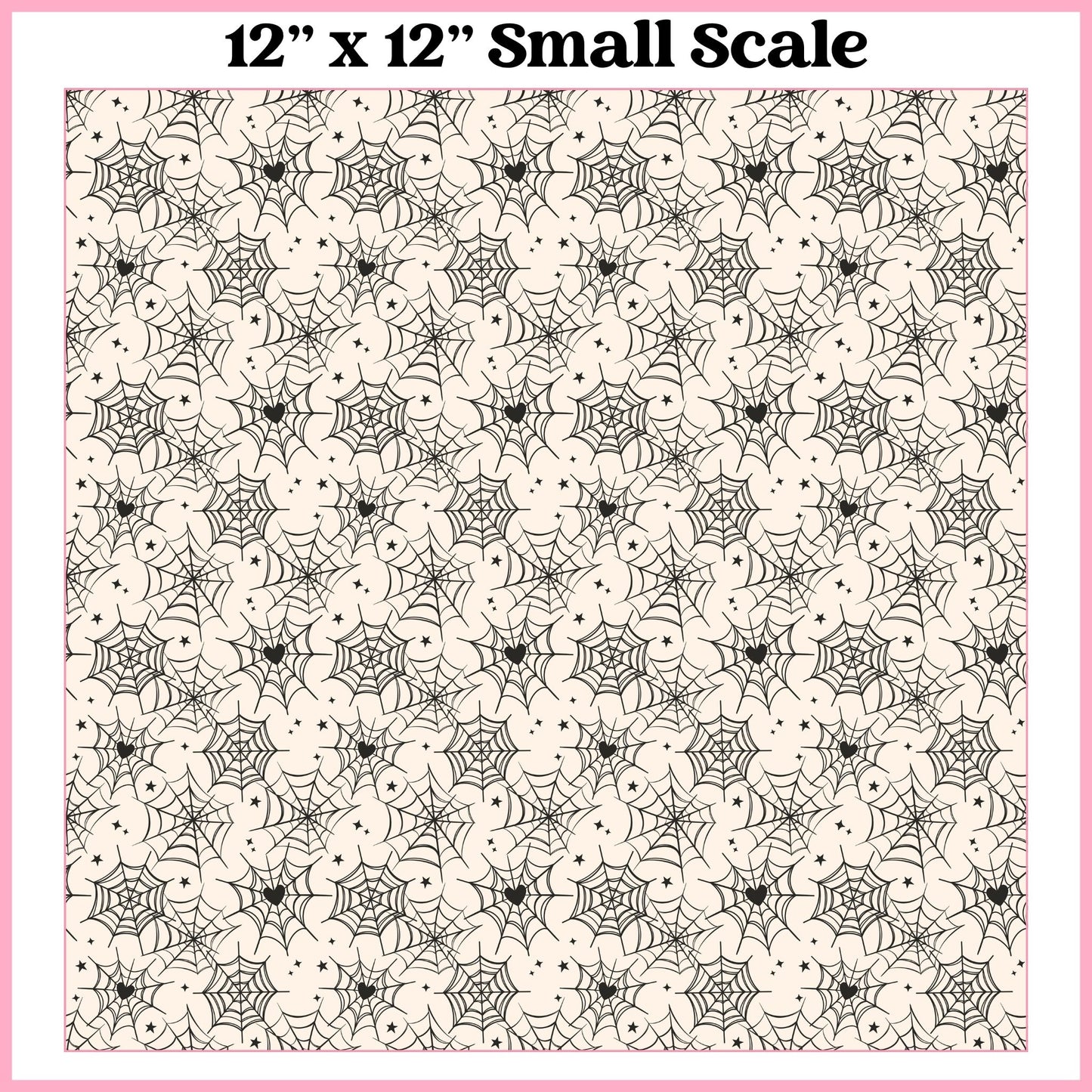 Grey on Cream Webs - 12"x12" Printed Self Adhesive Vinyl