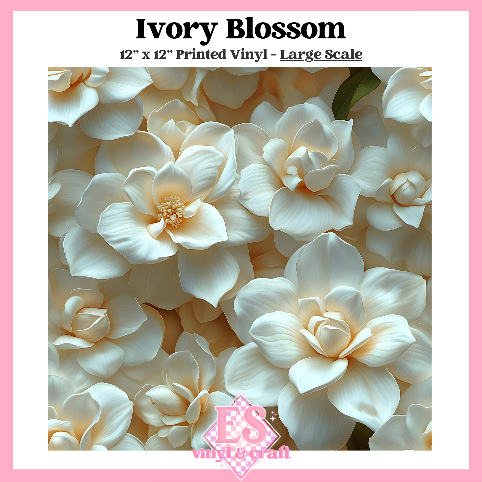 Ivory Blossom - Small or Large Scale Options - 12" x 12" Sheet image 2
