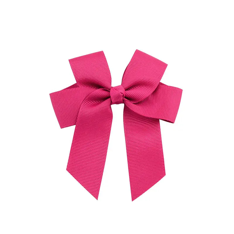 Hair Bow Clip 4" - Hot Pink image 0