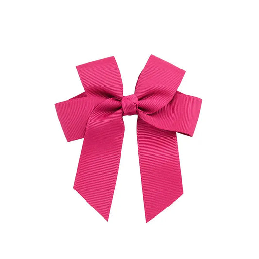Hair Bow Clip 4" - Hot Pink image 0
