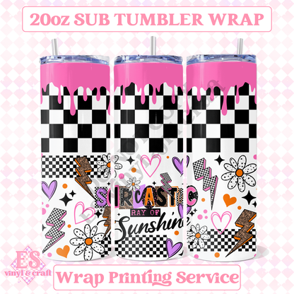 Sarcastic Sunshine - Full 20oz Tumbler Sublimation Print image 0