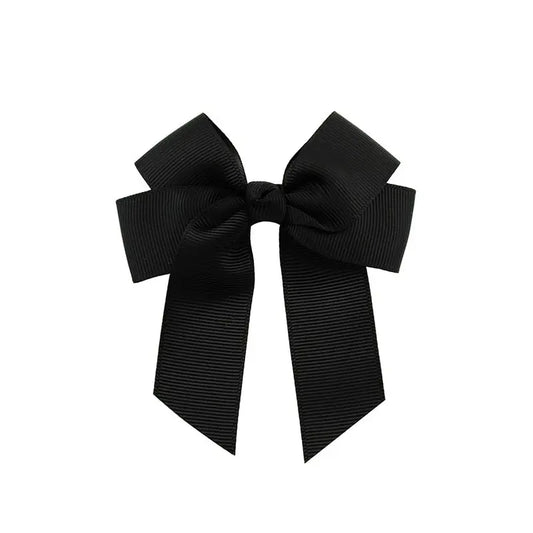 Hair Bow Clip 4" - Black image 0