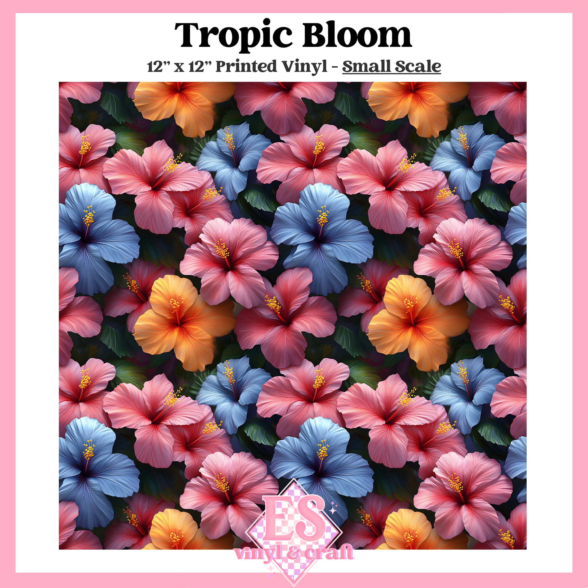 Tropic Bloom - Small or Large Scale Options - 12" x 12" Sheet image 1