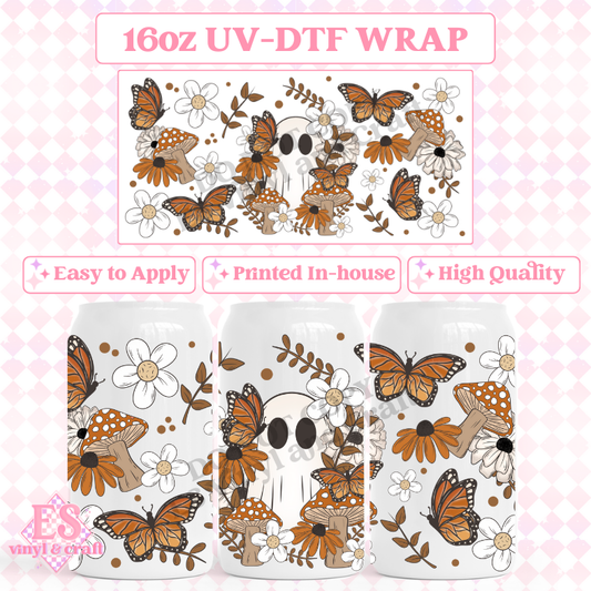 Cottagecore Autumn - 16oz Beer Can / Libbey UV-DTF Transfers image 0