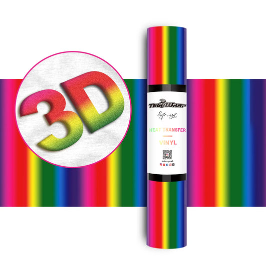 Teckwrap Rainbow 3D Puff Heat Transfer Vinyl image 0