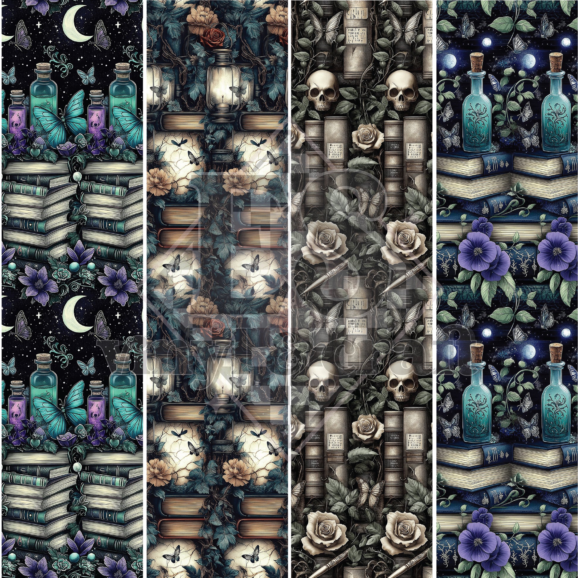 Botanical Library - Line Split - 12" x 12" Sheet image 1