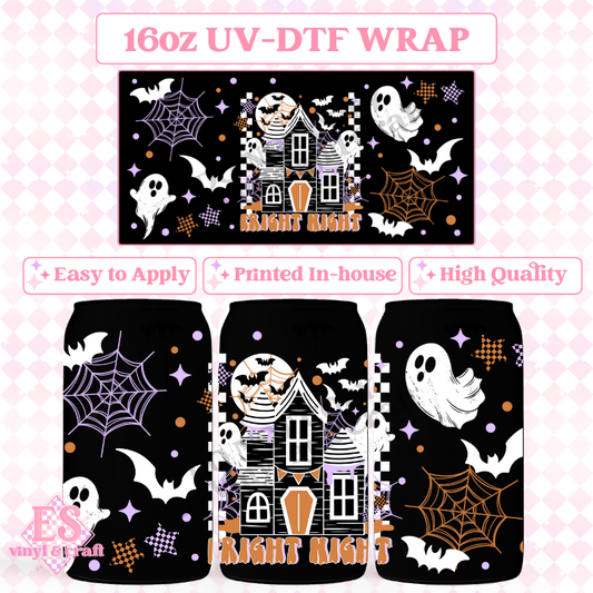 Fright Night - 16oz Beer Can / Libbey UV-DTF image 0