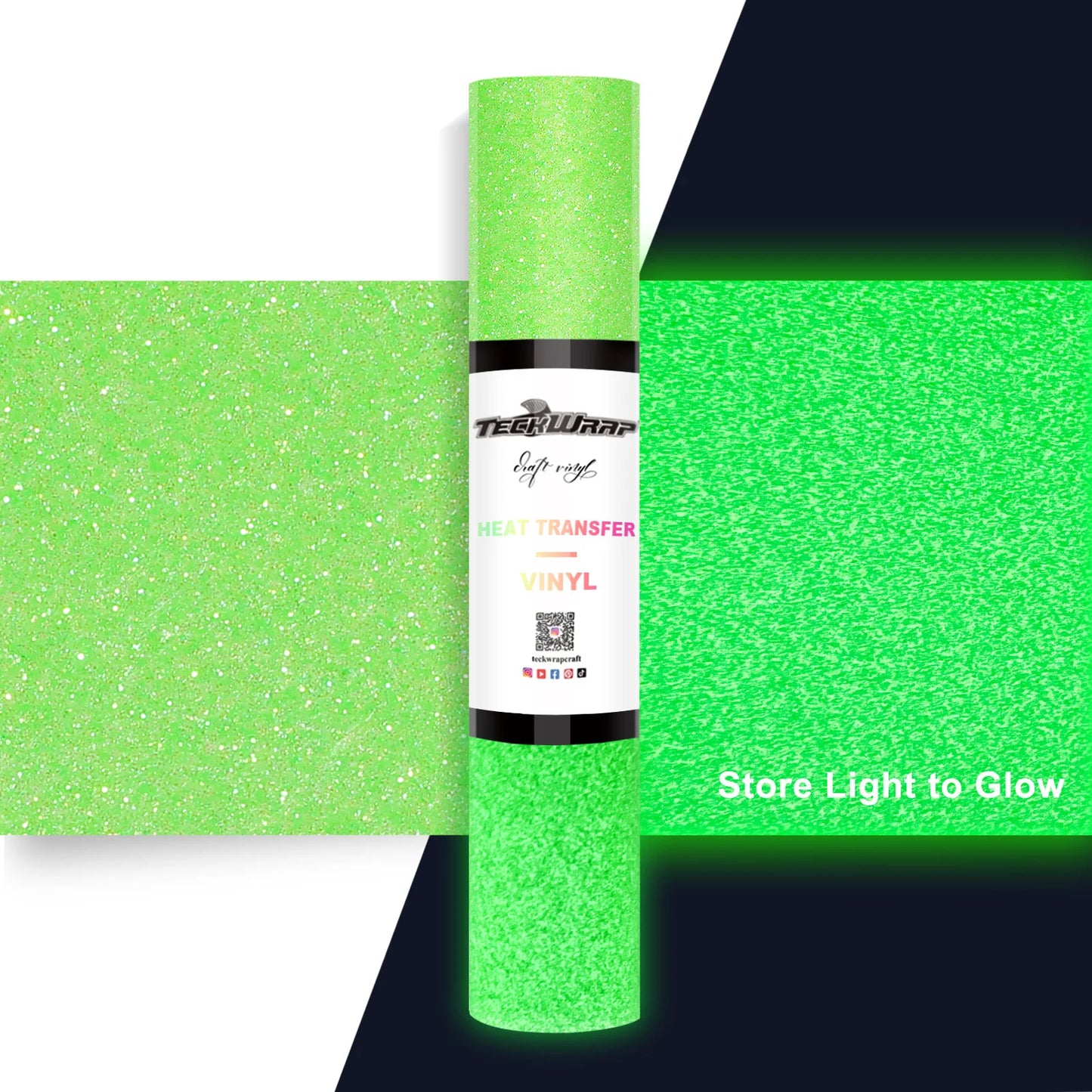 Teckwrap Glitter Glow in the Dark HTV image 2