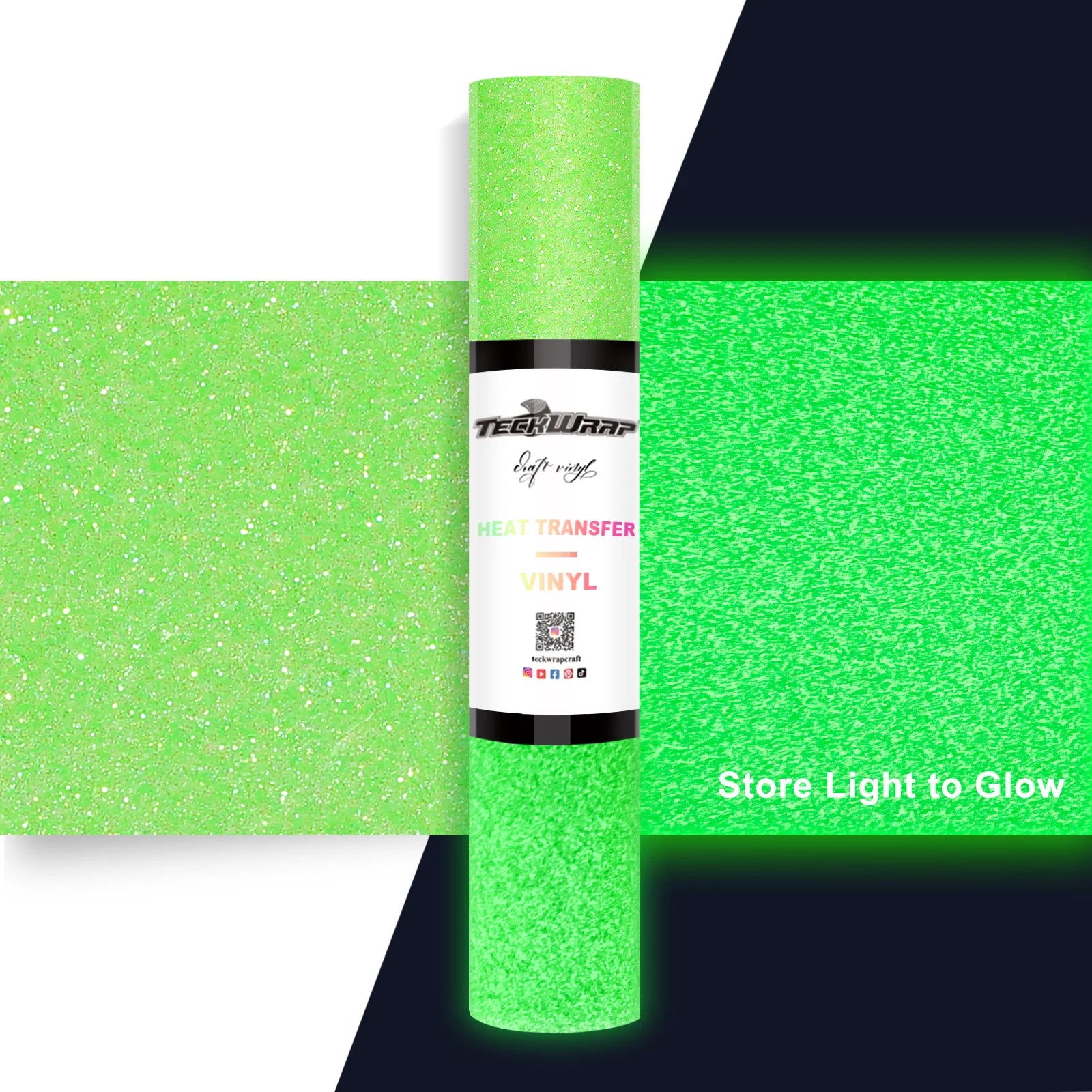 Teckwrap Glitter Glow in the Dark HTV image 2