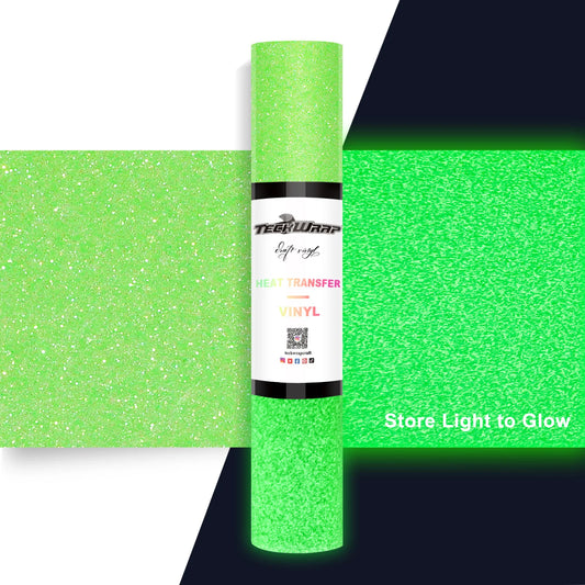 Teckwrap Glitter Glow in the Dark HTV image 2