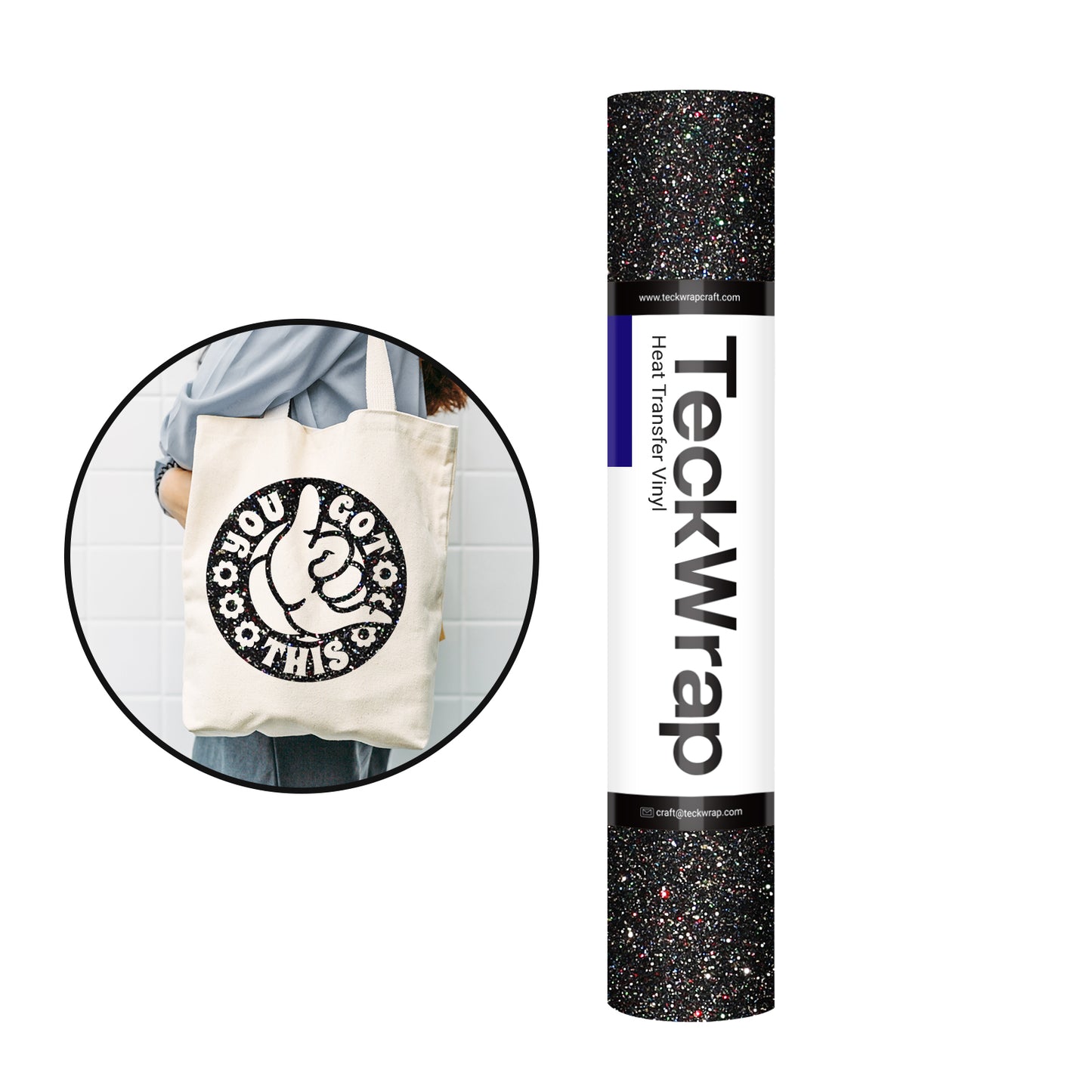 Glitter Heat Transfer Vinyl - 12''