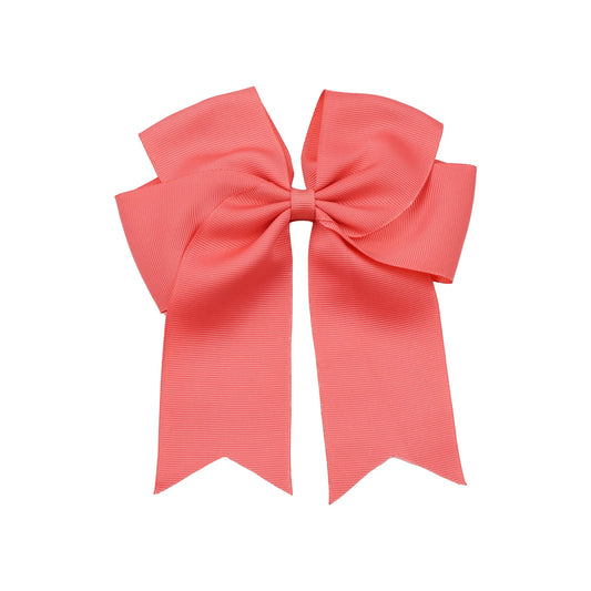 Dovetail Hair Bow Clip 6" - Flamingo image 0