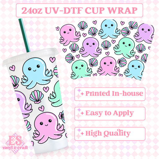 Octopus - UVDTF 24oz Cold Cup Wrap image 0
