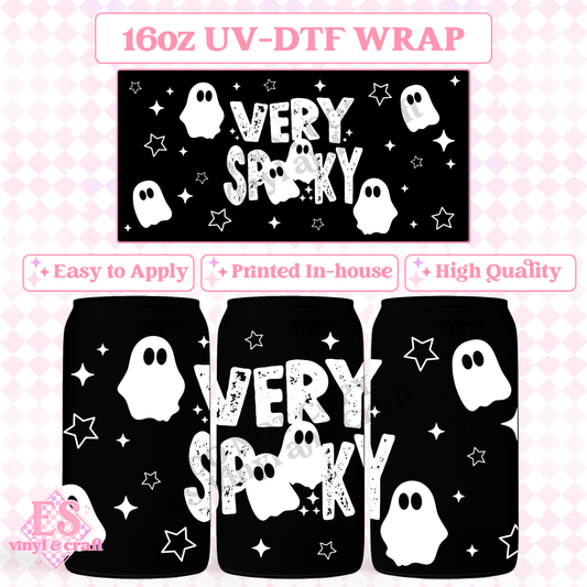Very Spooky - 16oz Beer Can / Libbey UV-DTF Transfer image 0