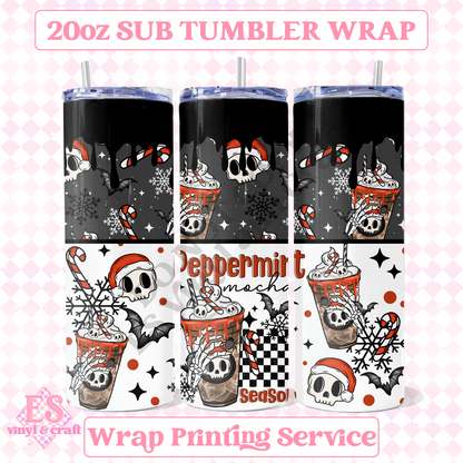 Peppermint Mocha Season - Full 20oz Tumbler Sublimation Print image 0