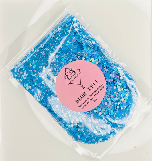 I Blue It!! - Macaroon Holographic Chunky Glitter Mix image 0