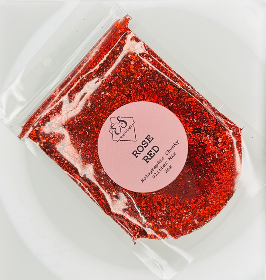 Rose Red - Holographic Chunky Glitter Mix image 0