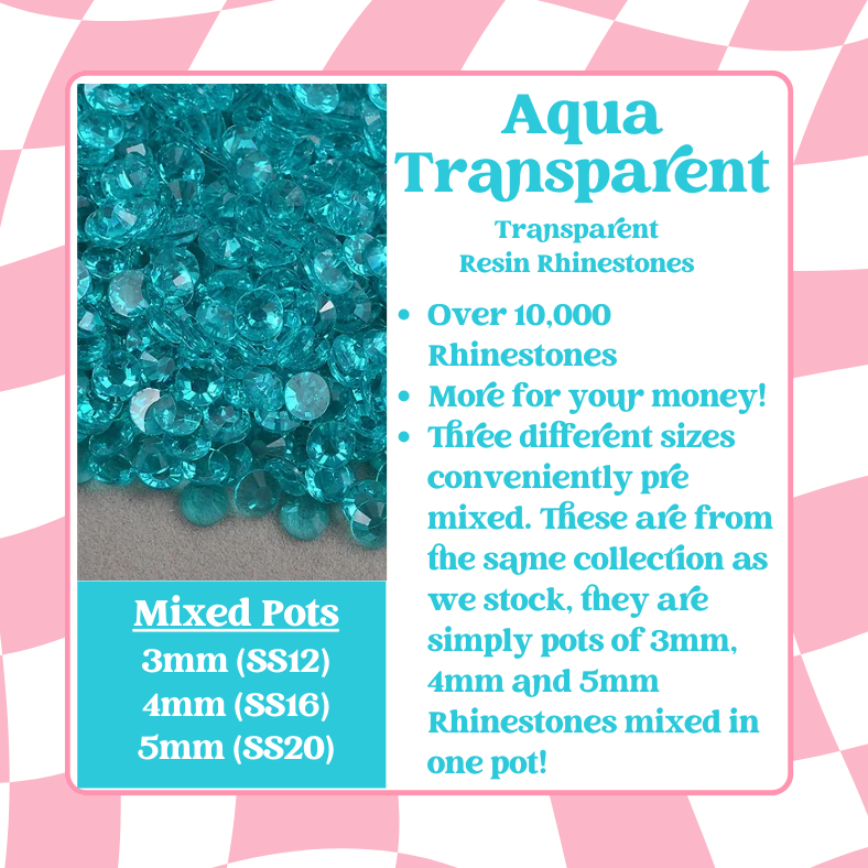 Rhinestone Mixed Pots - Transparent Series (3mm, 4mm, 5mm) image 12