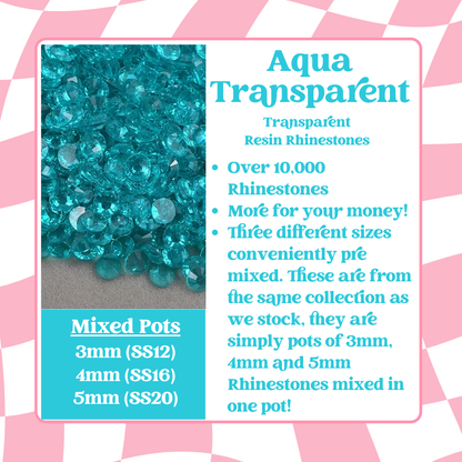 Rhinestone Mixed Pots - Transparent Series (3mm, 4mm, 5mm) image 12