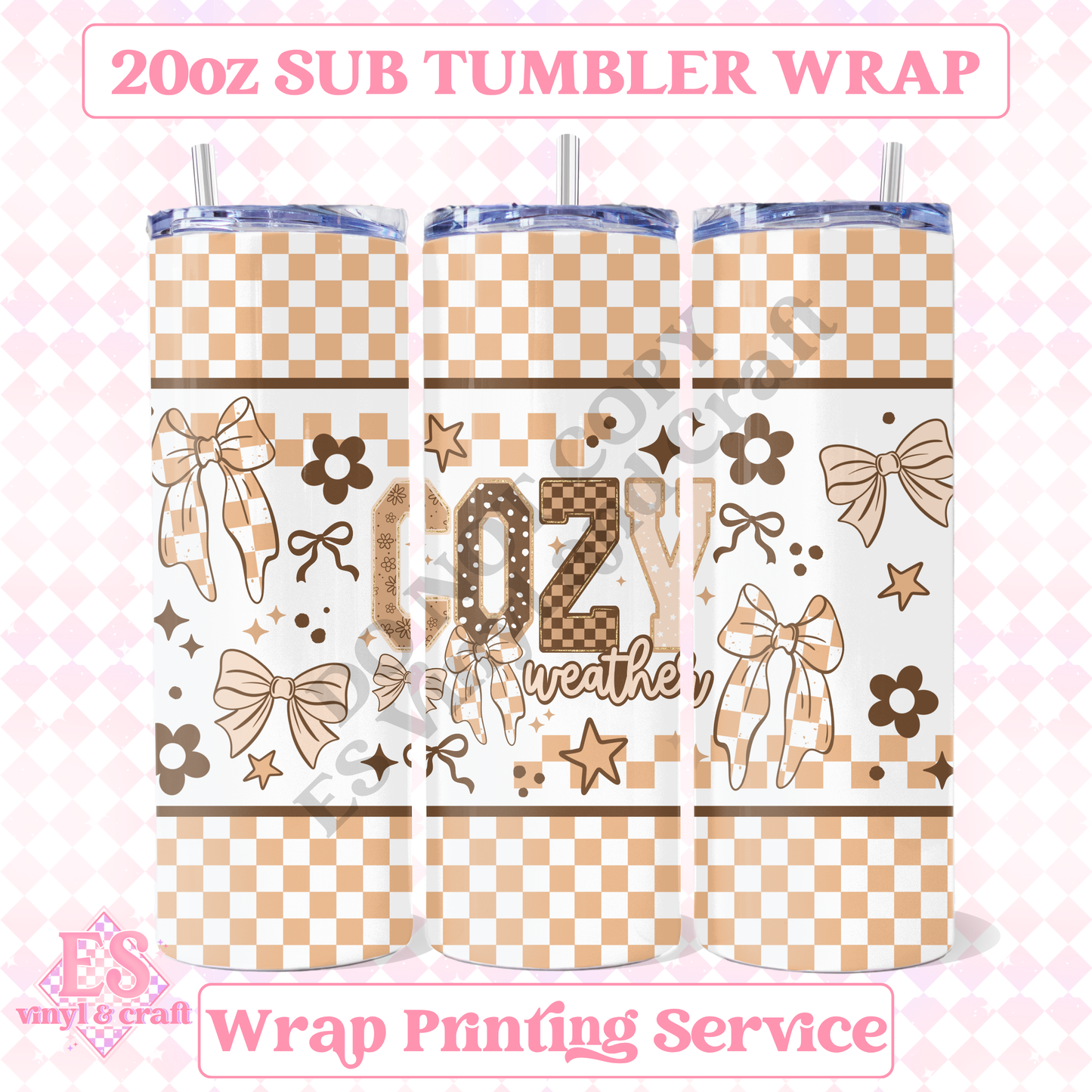 Cozy Weather - Full 20oz Tumbler Sublimation Print image 0