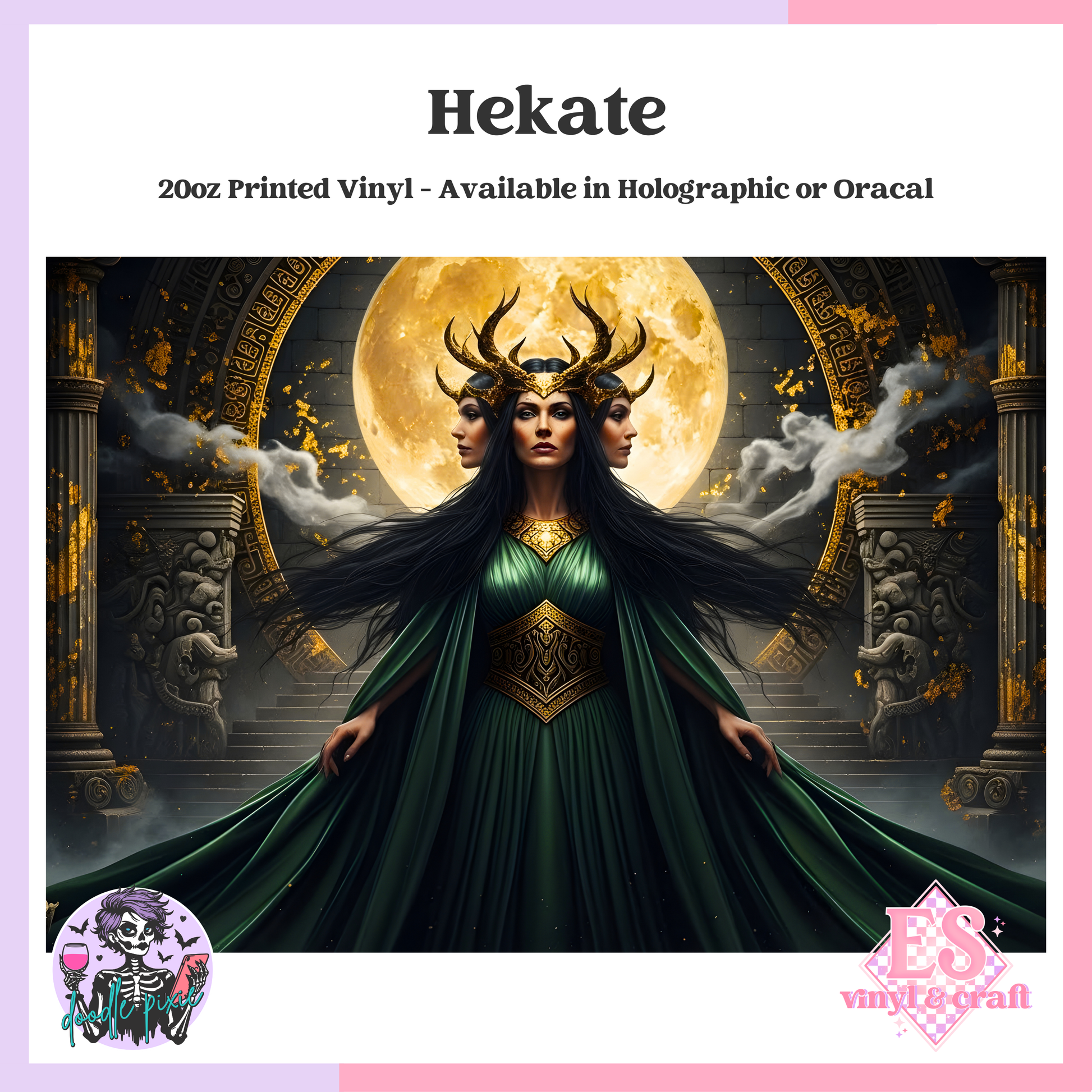 Hekate - 20oz Printed Tumbler Self Adhesive Vinyl image 0