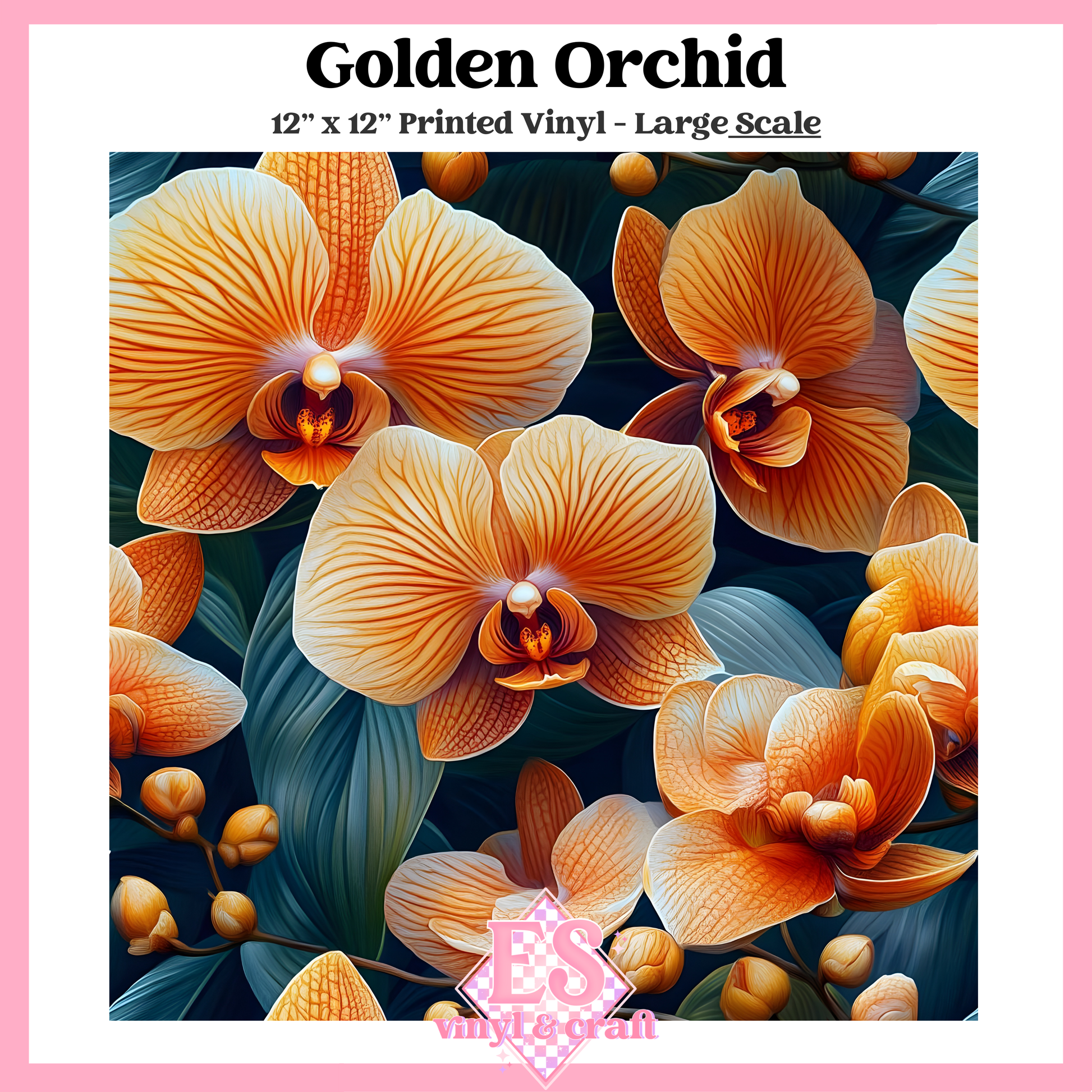 Golden Orchid - Small or Large Scale Options - 12" x 12" Sheet image 2
