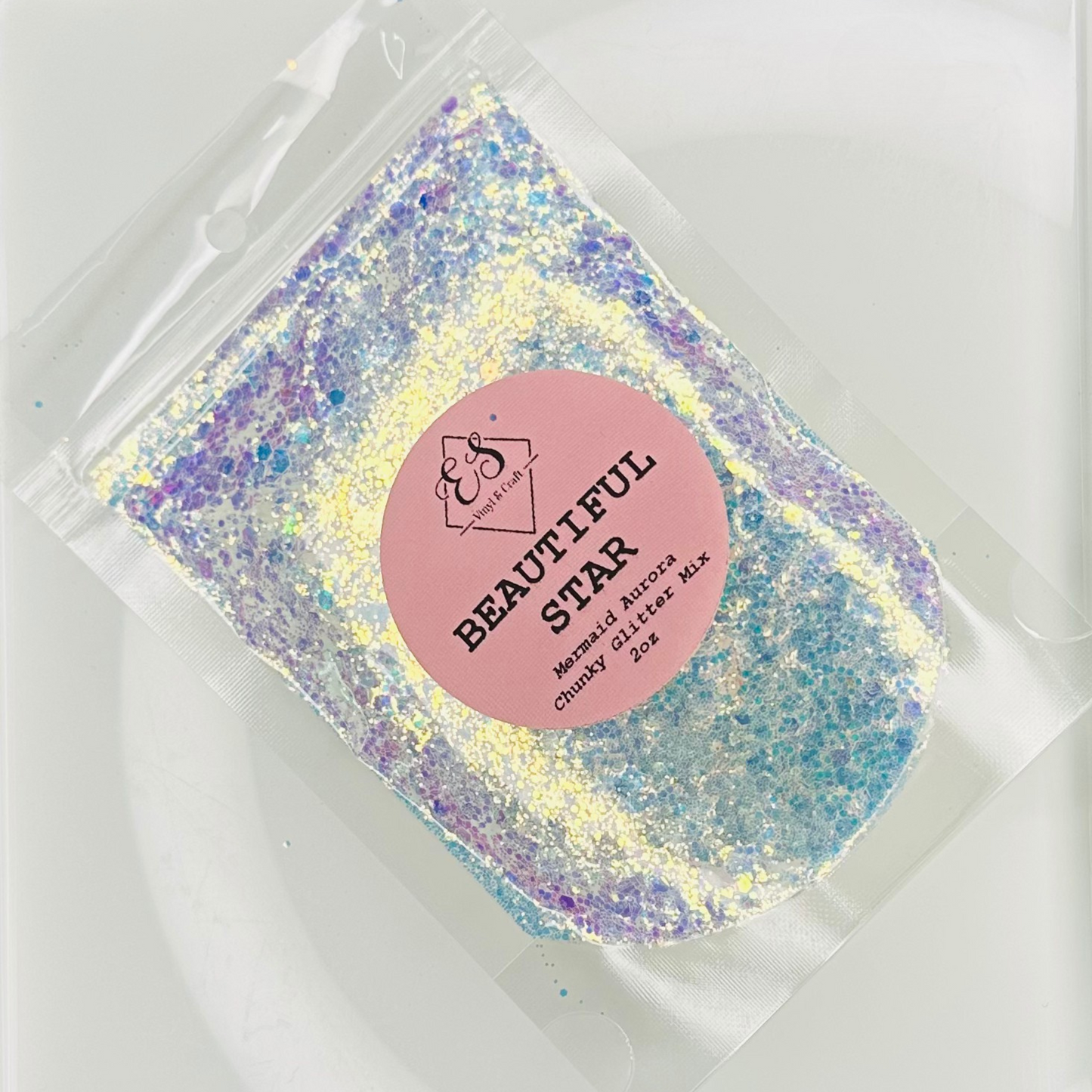 Beautiful Star - Mermaid Aurora Iridescent Chunky Glitter Mix image 0